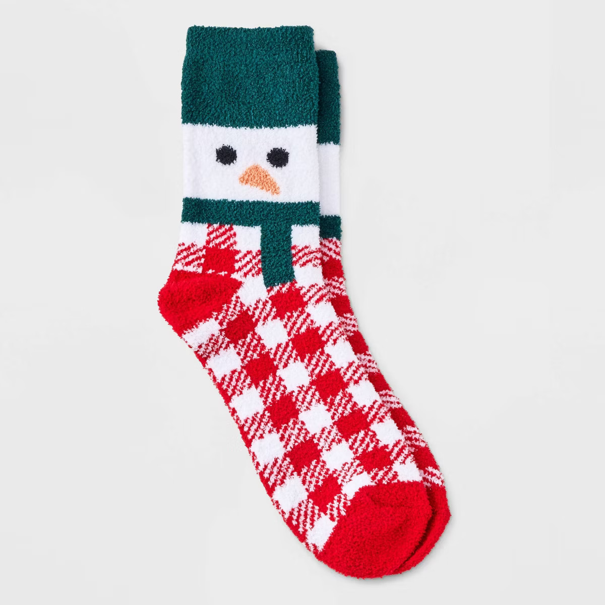 Women's Snowman Cozy Holiday Crew Socks - Wondershop™ Red/White/Dark Green 4-10 | Target