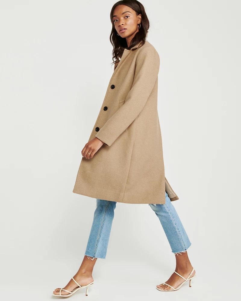 Wool-Blend Dad Coat | Abercrombie & Fitch US & UK