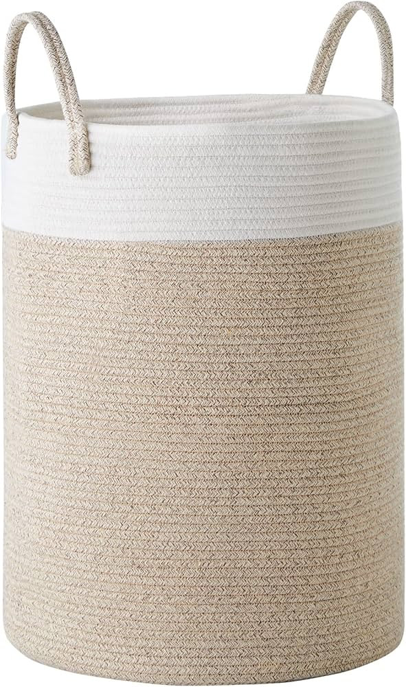 Cotton Rope Laundry Hamper by YOUDENOVA, 58L - Woven Collapsible Laundry Basket - Clothes Storage... | Amazon (CA)