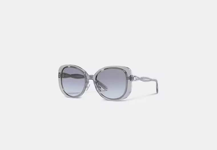 Embedded Signature Round Sunglasses | COACH® | Coach (US)