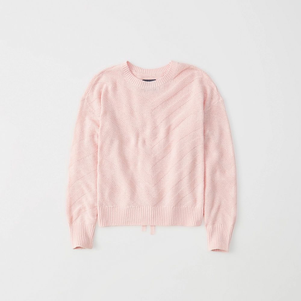 Lace-Up Back Sweater | Abercrombie & Fitch US & UK