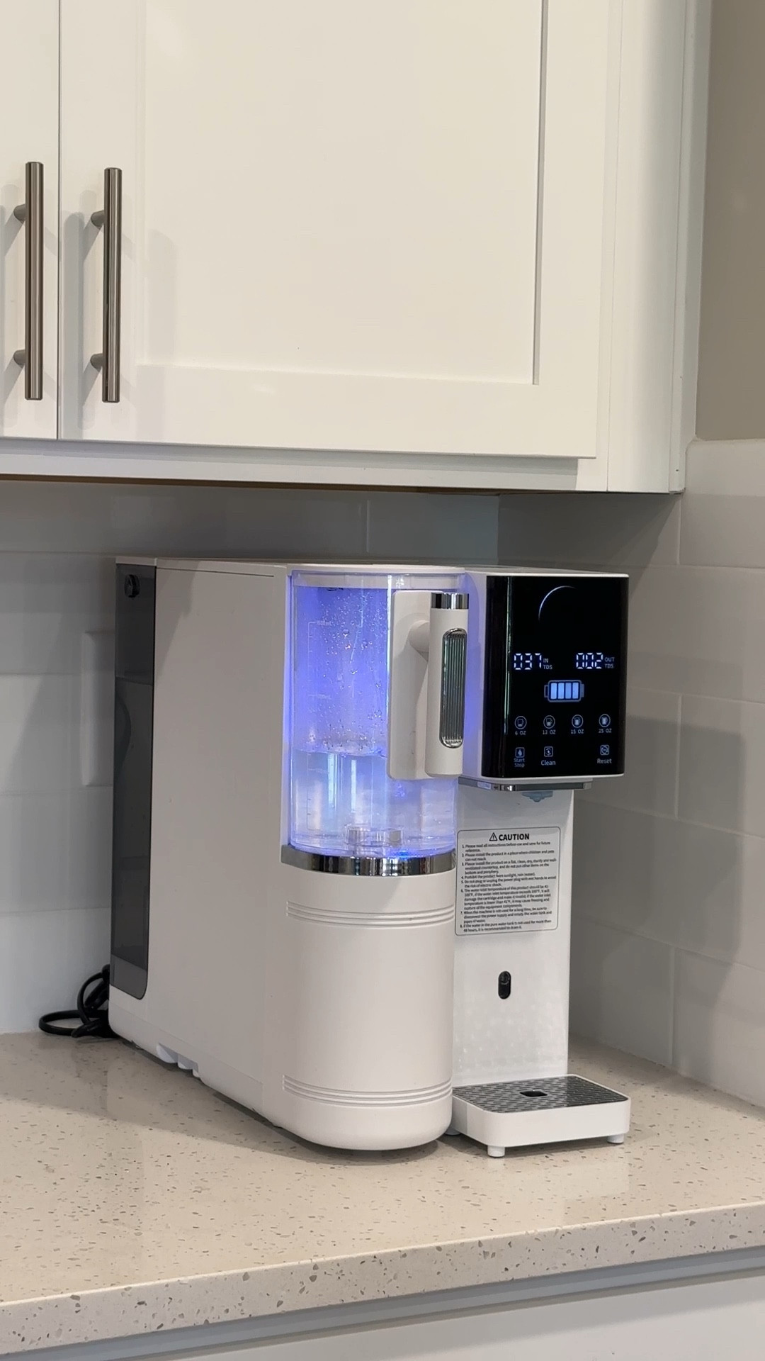 This water filter is our most used appliance! It’s a reverse osmosis system and I love that it shows what your water’s TDS (total dissolved solids) is going in and what it is going out! You can see mine is 37 in and after being filtered is just 2! 

We priced out getting a system Installed with our sink and this is THOUSANDS cheaper and gives us great, clean drinking water! 
💦 


#LTKHome