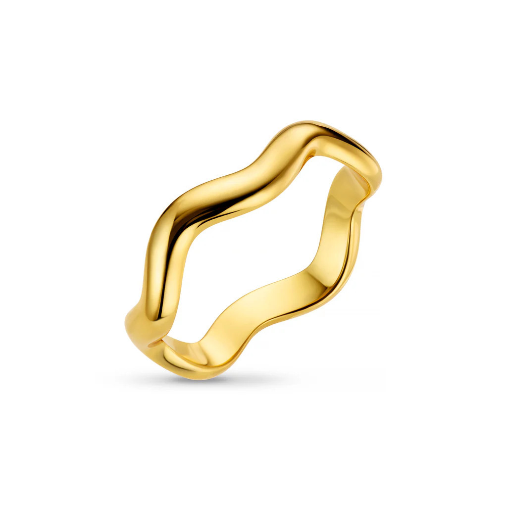 Polished Wave Ring - Gold | Orelia