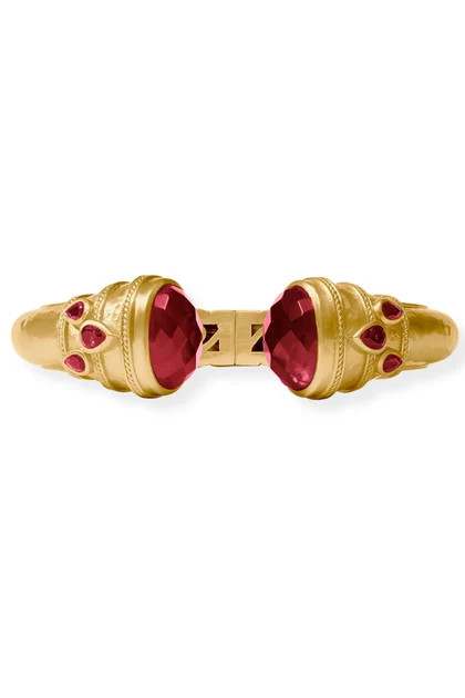 Julie Vos Iridescent Ruby Red Cannes Cuff Bracelet | The Willow Tree