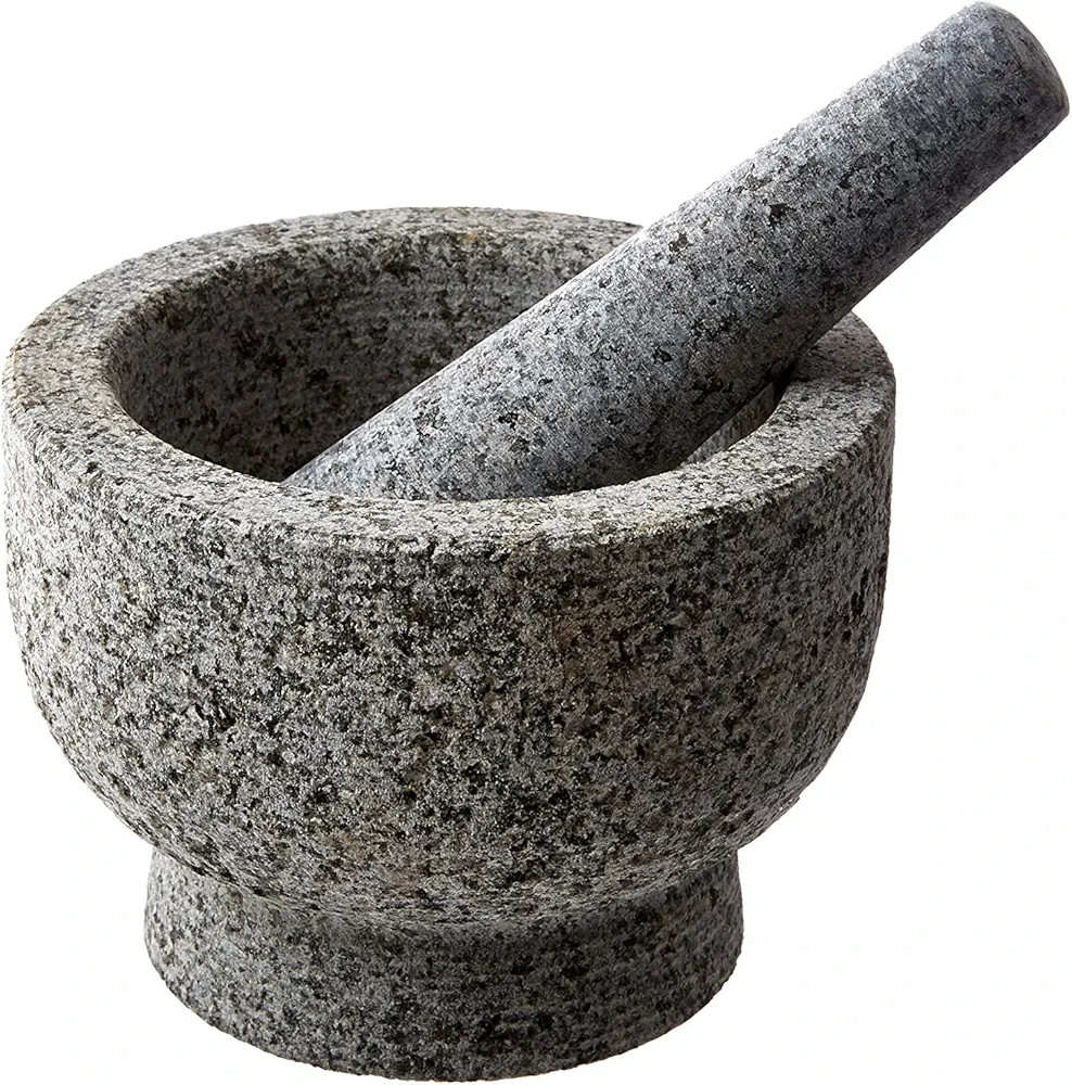 Kota Japan 6” Heavy Granite 2 Cup Mortar & Pestle Natural Stone Molcajete Bowl and Grinder Set ... | Amazon (US)