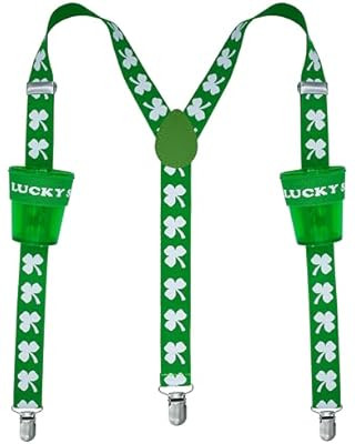 St Patricks Day Suspenders - St Patricks Day Acessories - Mens Suspenders with Clips - Many Color... | Amazon (US)