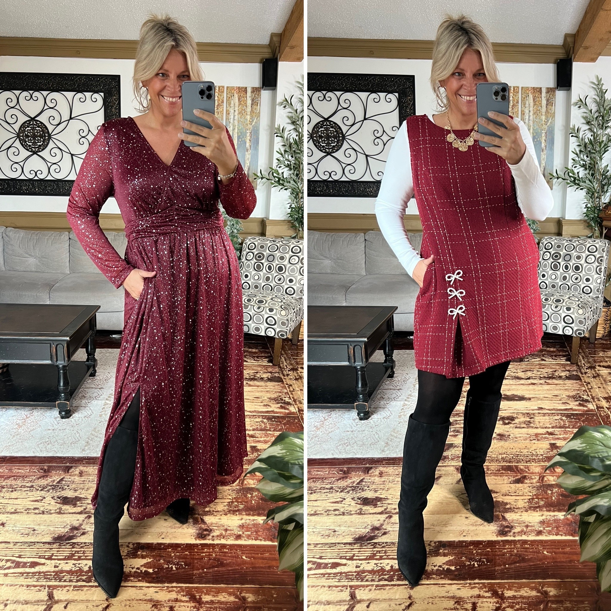 Bloomchic holiday dresses- wearing size 12 in each 

#LTKPlusSize #LTKMidsize #LTKHoliday