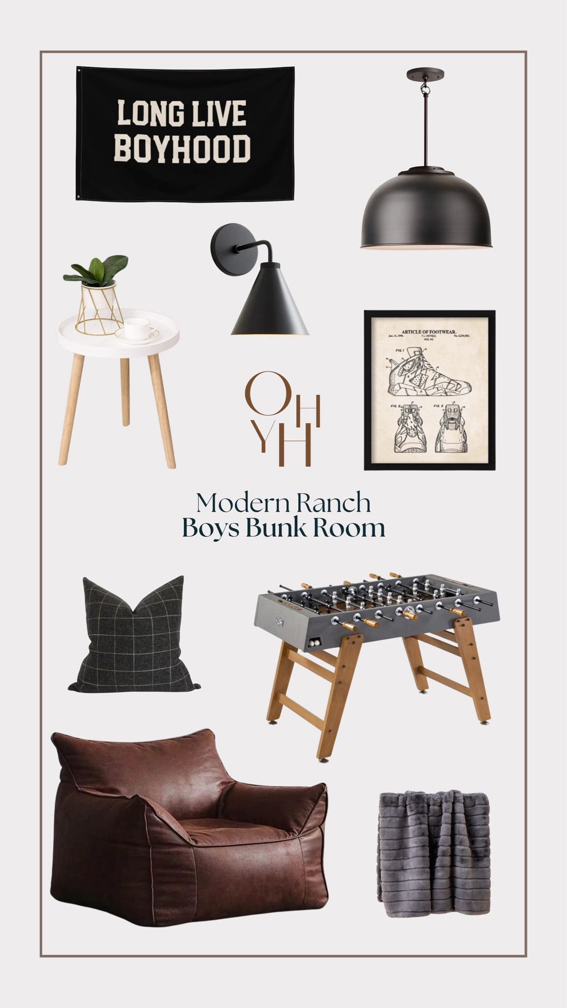 Dupe the look of our OHYH Modern Ranch project! The perfect decor for  any boy room 🏀👟

#LTKGiftGuide #LTKhome #LTKmens