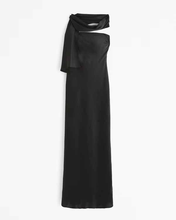 Strapless Scarf Maxi Dress | Abercrombie & Fitch (US)