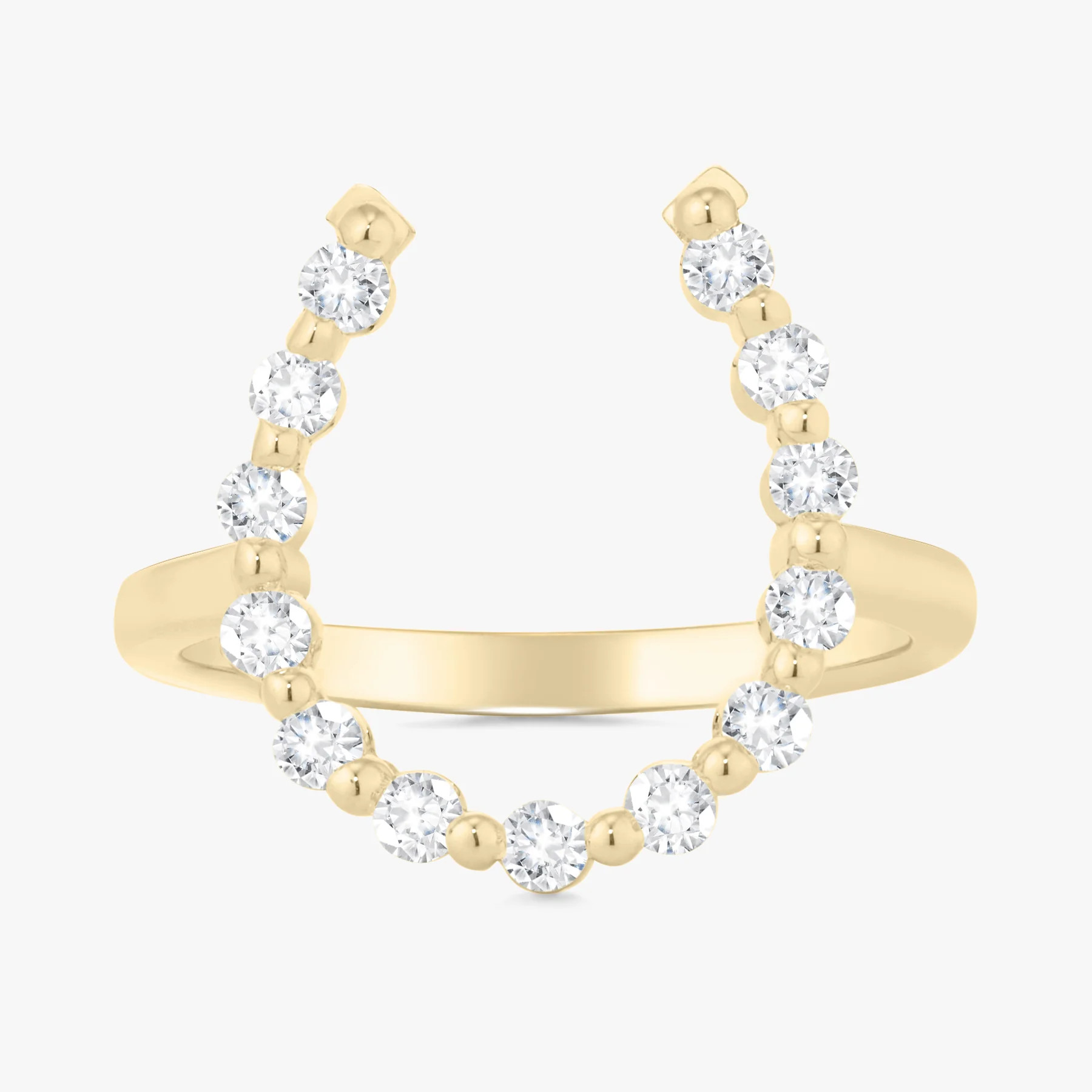 Little Posie Charlie Cloud® Floating Diamond Horseshoe Ring 0.45 ctw | RW Fine Jewelry