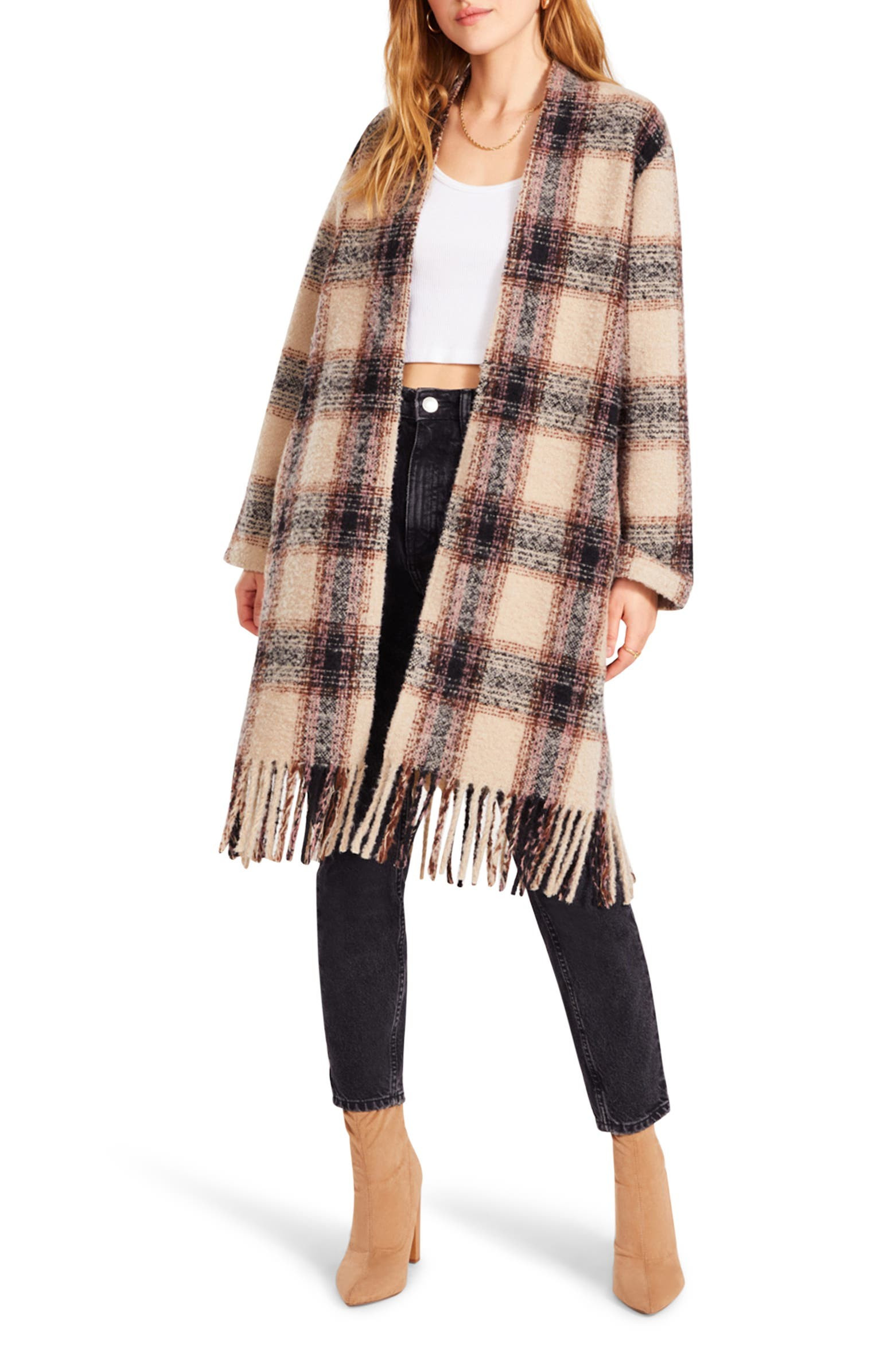 Loose Ends Plaid Longline Coat | Nordstrom | Nordstrom