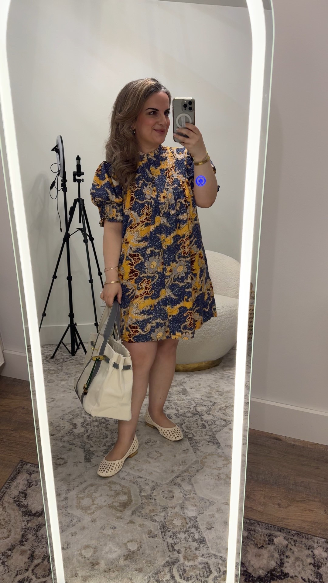 The perfect Fall transition dress from Cleobella. Gorgeous colors, soft cotton material and fun puff sleeves. True to size. I sized up but didn’t need to. Cute  brunch, weekend wear or teacher outfit!

#LTKStyleTip #LTKWorkwear #LTKPetite