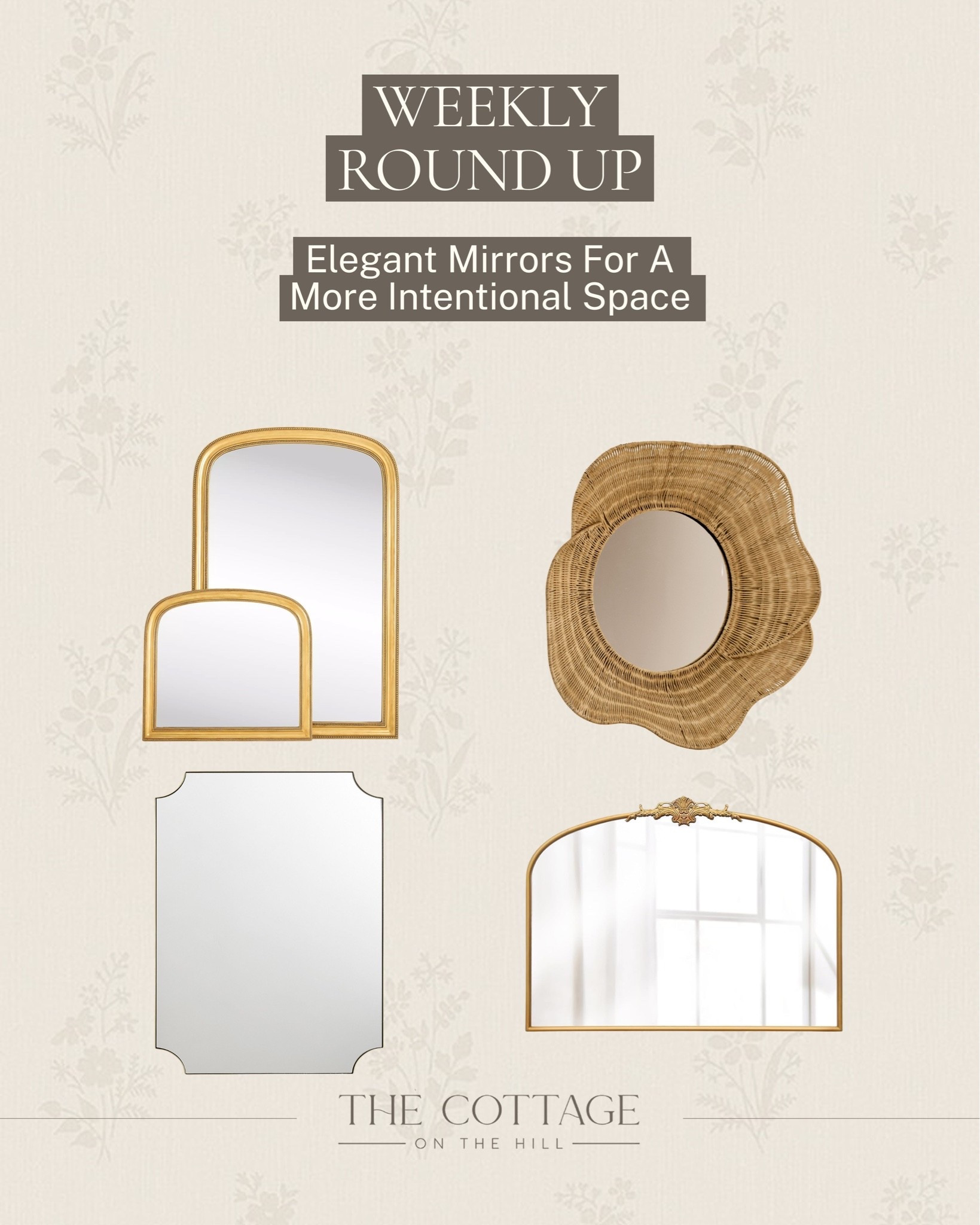 A great mirror does more than reflect, it adds light, warmth, and a sense of intention to any room ✨ 

Rounded up a few favorites from gilded arches to woven statement pieces that bring character and elegance to a space.

 All linked here 🤍 

#LTKhome