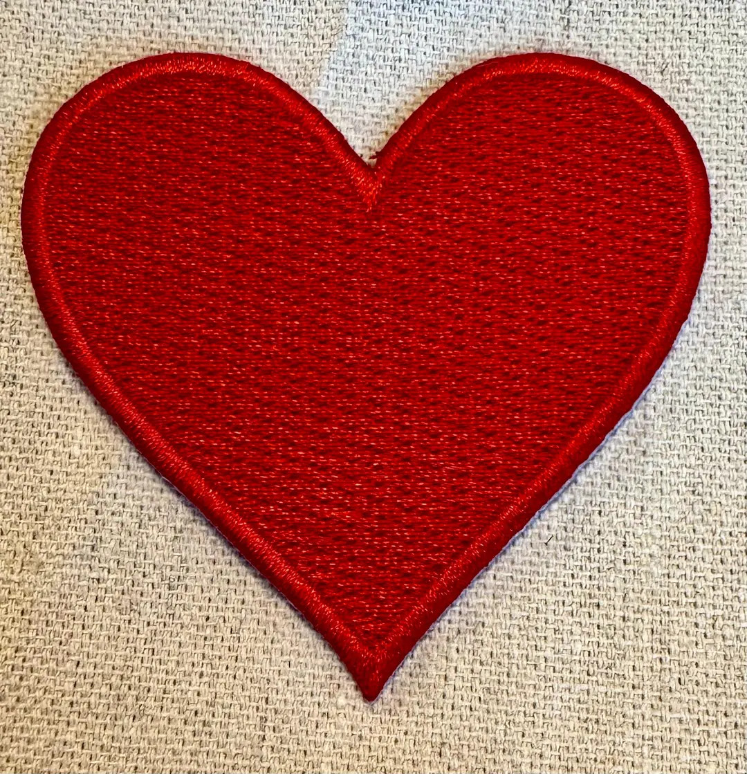 RED HEART PATCH Iron-on Embroidered Valentine's Day Love Romance Emoji Romantic Applique - Etsy | Etsy (US)