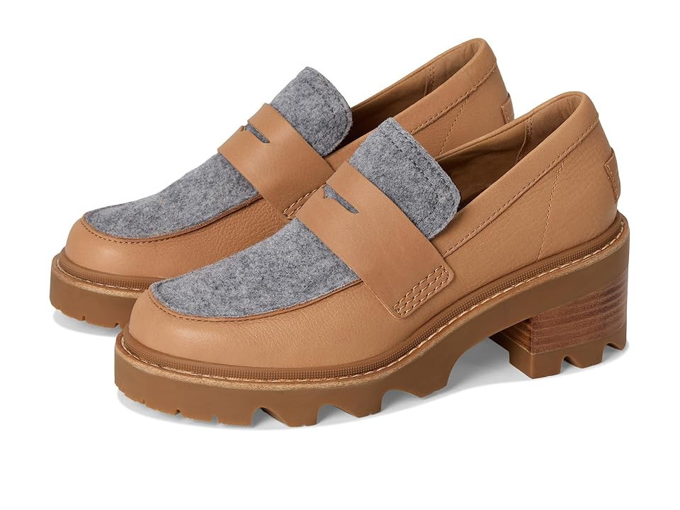 SOREL Joan Now City Loafer Women's Shoes Tawny Buff/Gum 2 : 12 B - Medium, Leather | Zappos