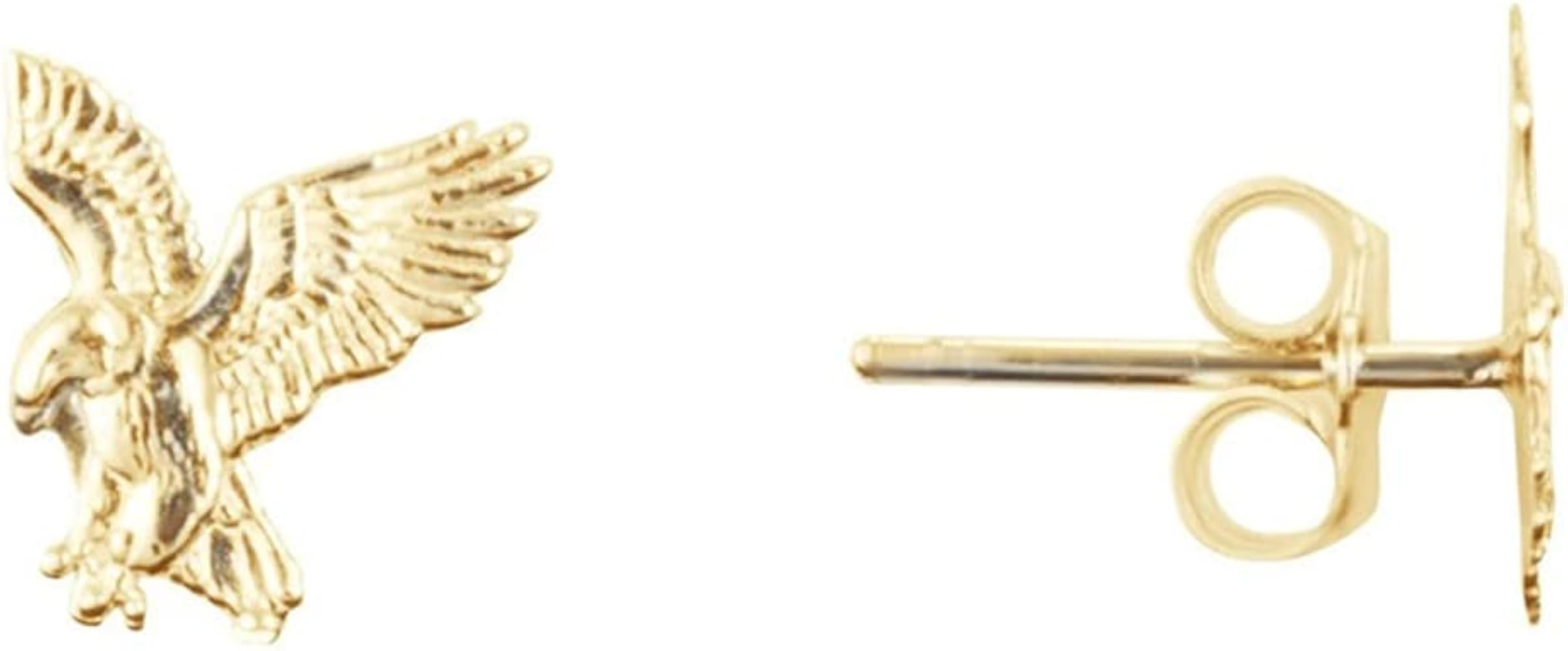 Fine 10k Gold American Bald Eagle Stud Earrings | Amazon (US)