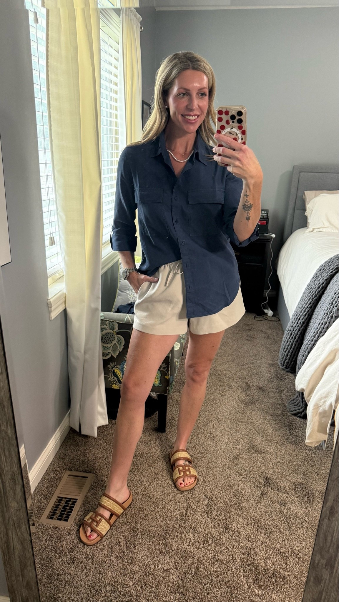 This fit from @Aritzia is the perfect casual outfit for those cooler summer days. Wearing a XS in the top and a S in the shorts.

#LTKOver40 #LTKdayinmylife #LTKootd