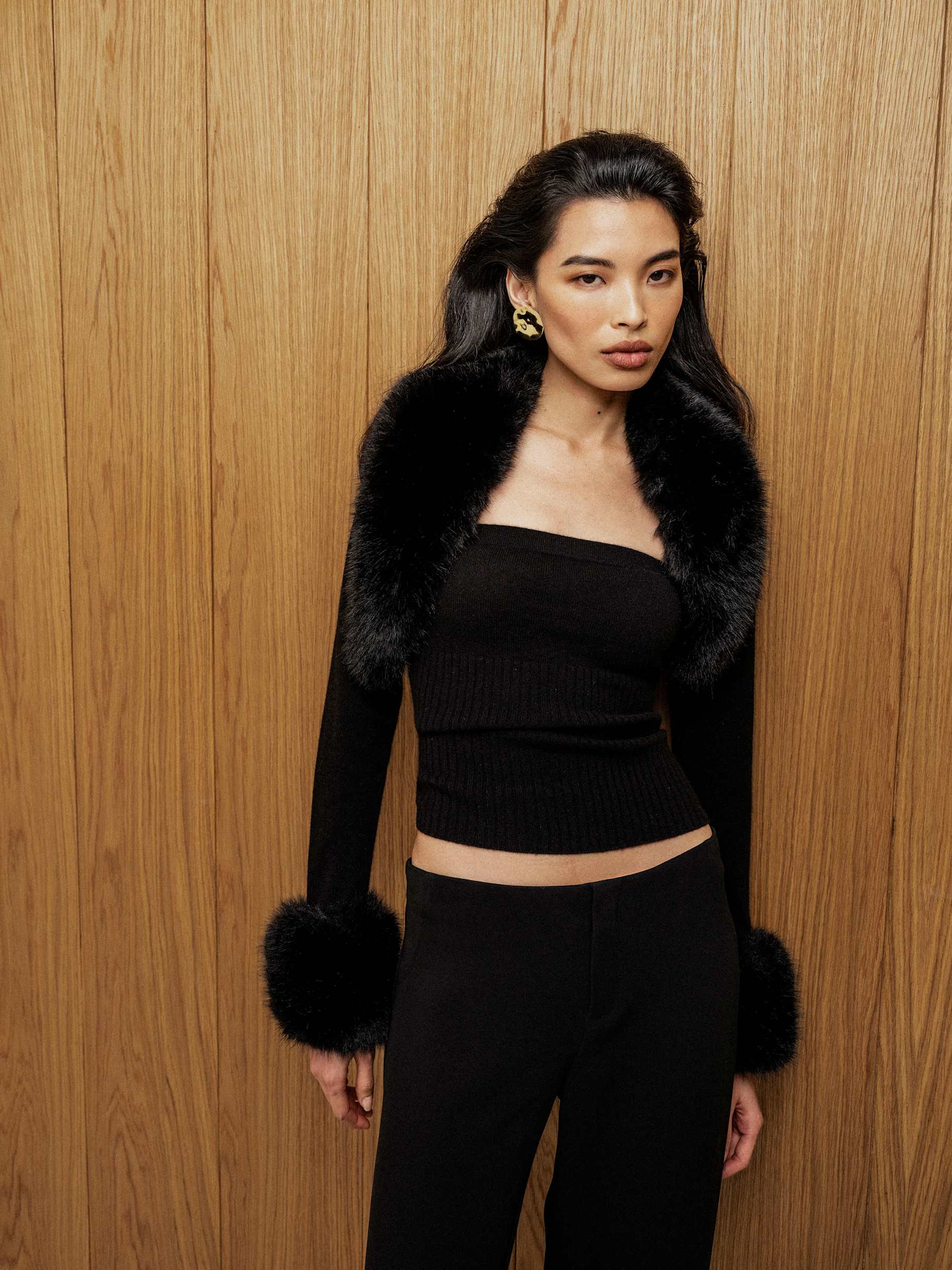 Clarissa Cashmere Faux Fur Bolero Set | Reformation (Global)