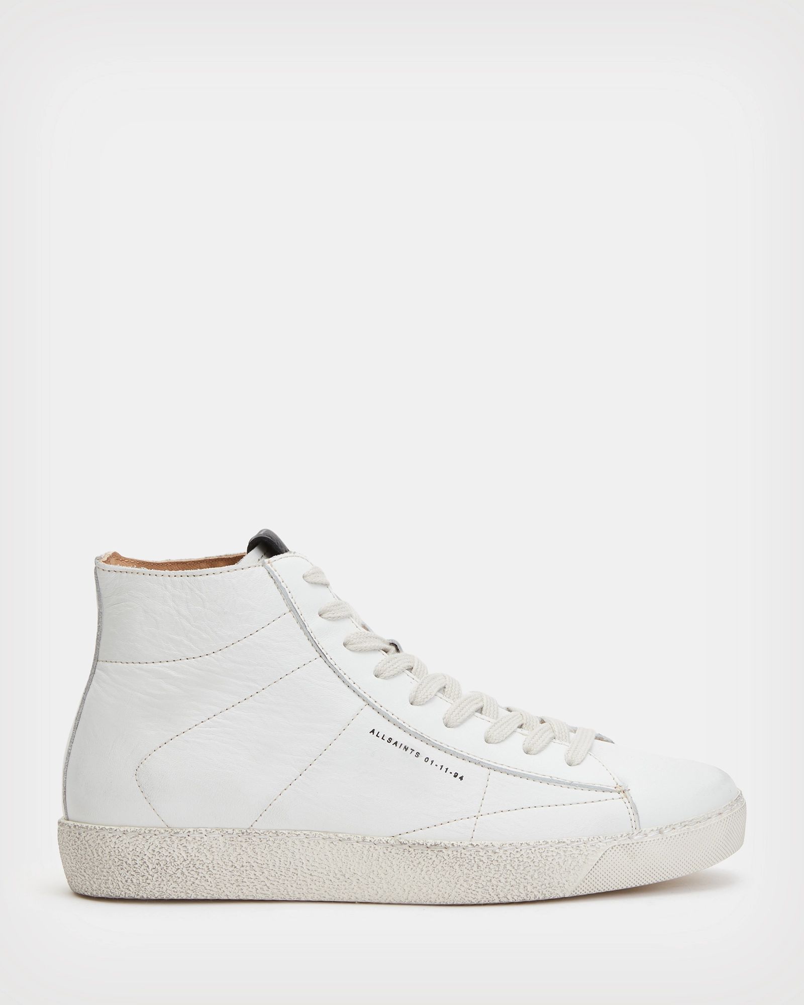 Tundy Logo Leather High Top Sneakers | AllSaints US