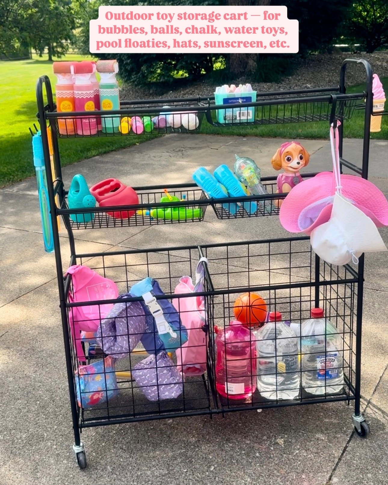 The best outdoor storage cart for all their random toys! Do yourself a favor and buy this while it’s lower priced during the off season. 

Storage cart. Outdoor toys organization. Outdoor activity. Toy organization for outdoors. Organization essentials. Mom hacks. 

#LTKFindsUnder100 #LTKKids