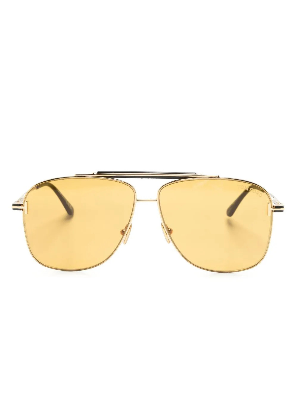 TOM FORD Eyewear polished pilot-frame sunglasses - Gold | Farfetch Global