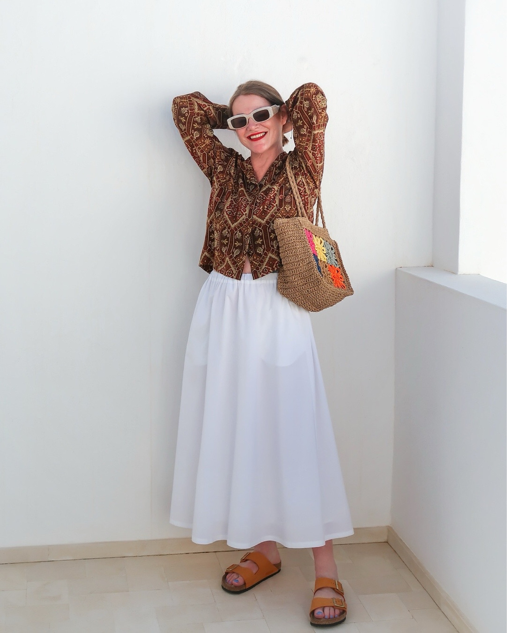 The most versatile white cotton skirt with pockets. True to size and d available in different lengths. I’m 5ft 6ins and in regular length.