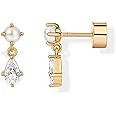 PAVOI 14K Gold Plated Sterling Silver Posts Dangle Statement Stud Earrings for Women | Cubic Zirc... | Amazon (US)