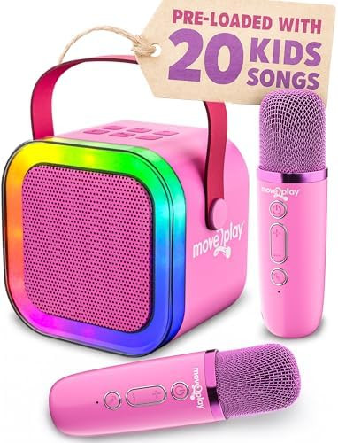 Move2Play, Mini Karaoke Machine for Kids | Built-in 20+ Songs | Bluetooth Speaker & Microphones |... | Amazon (US)