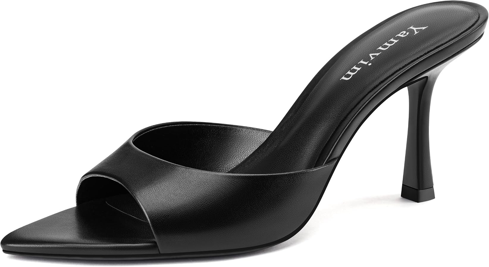 Heel Mules for Women Pointed Open Toe High Heel Sandals | Amazon (US)