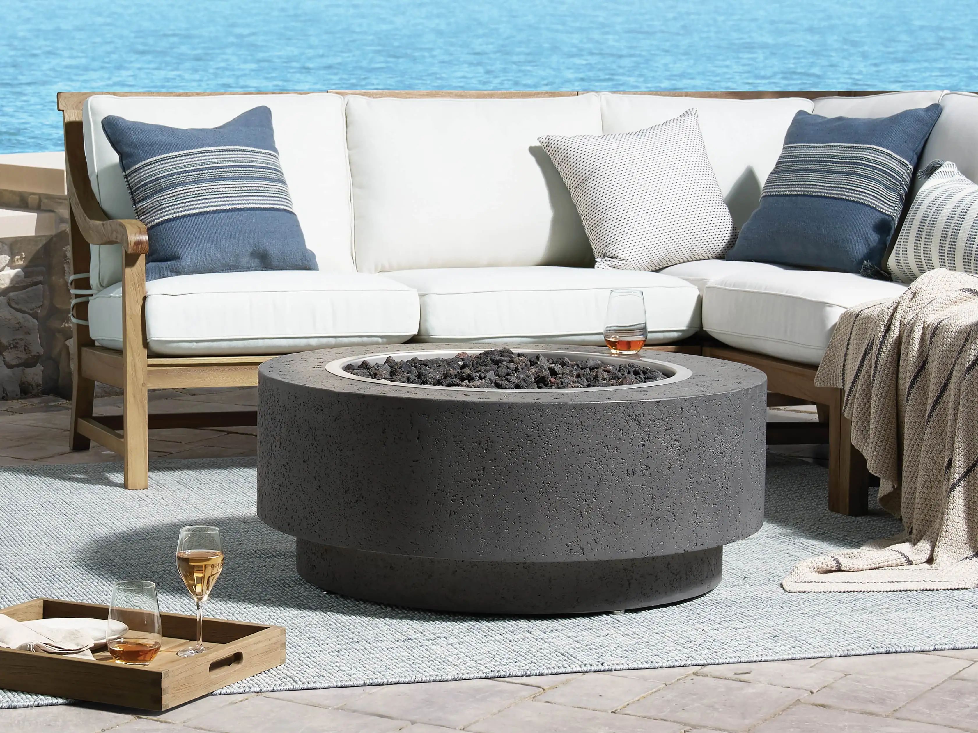 Round Propane Fire Pit | Arhaus | Arhaus