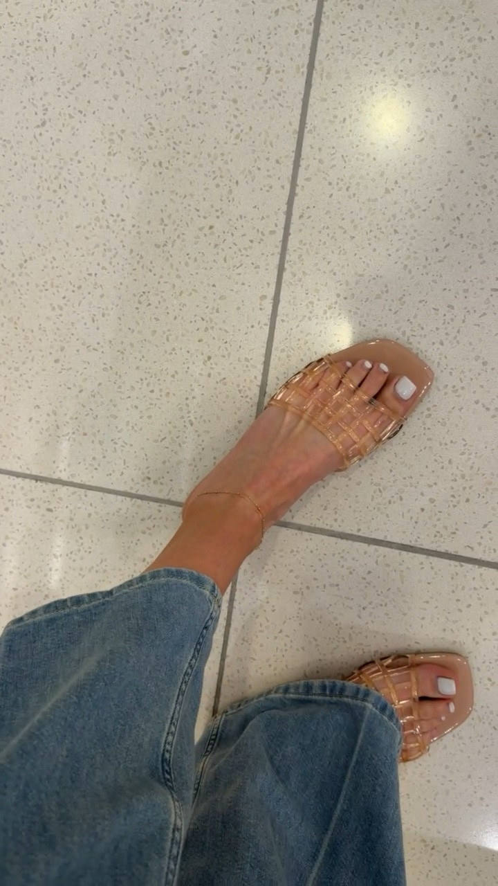 Open Edit jelly sandals, neutral slide sandals, nordstrom finds, annabrstyle

#LTKOver40