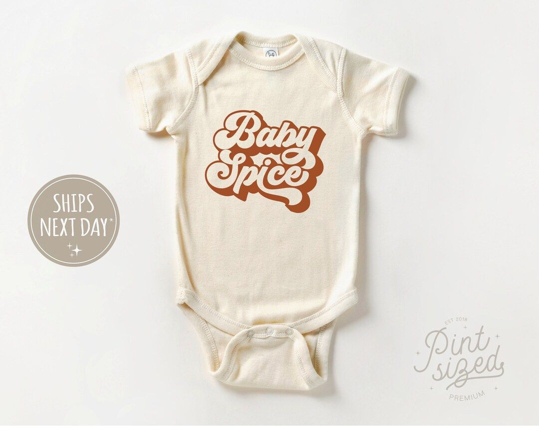 Baby Spice Onesie® - Retro Fall Bodysuit - Cute Natural Baby Onesie® | Etsy (US)
