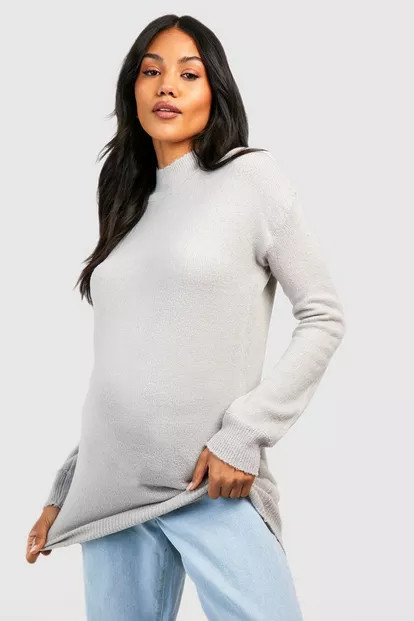 Maternity Super Soft Tunic Sweater | Boohoo.com (US & CA)