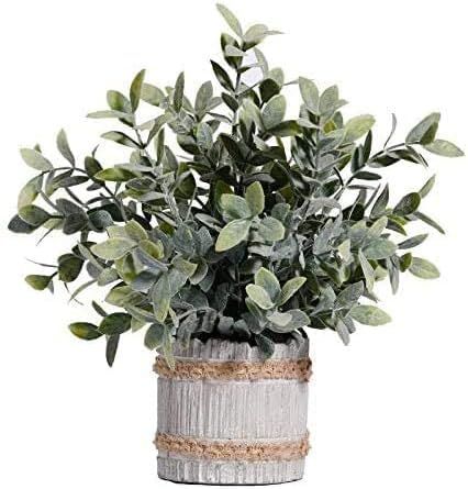 ifreeside Small Potted Artificial Plants in Pots Plastic Fake Plants Topiary Shrubs for Home Office  | Amazon (US)