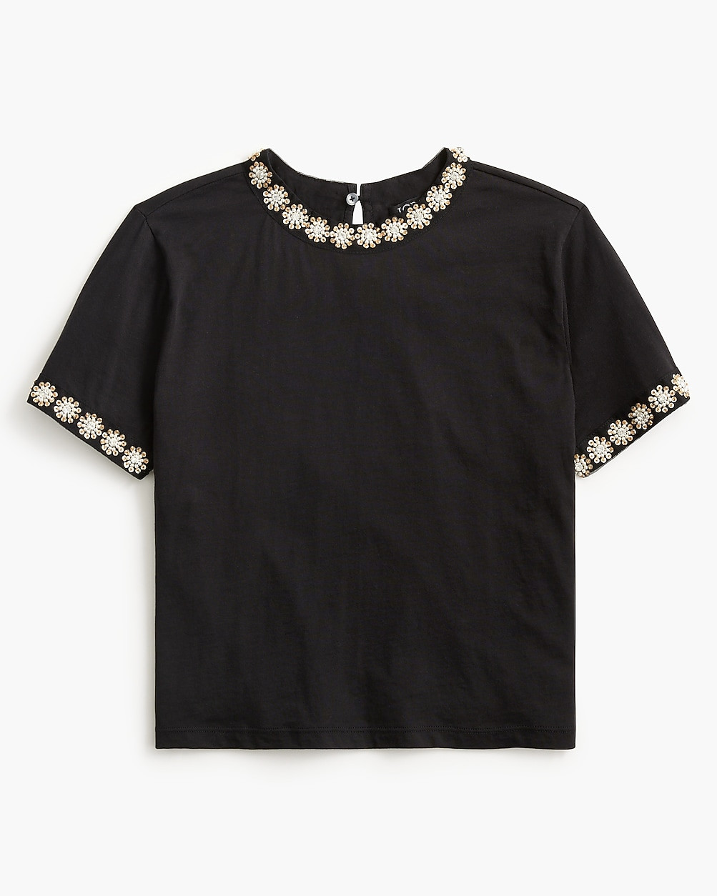 Embellished-trim tee | J.Crew Factory