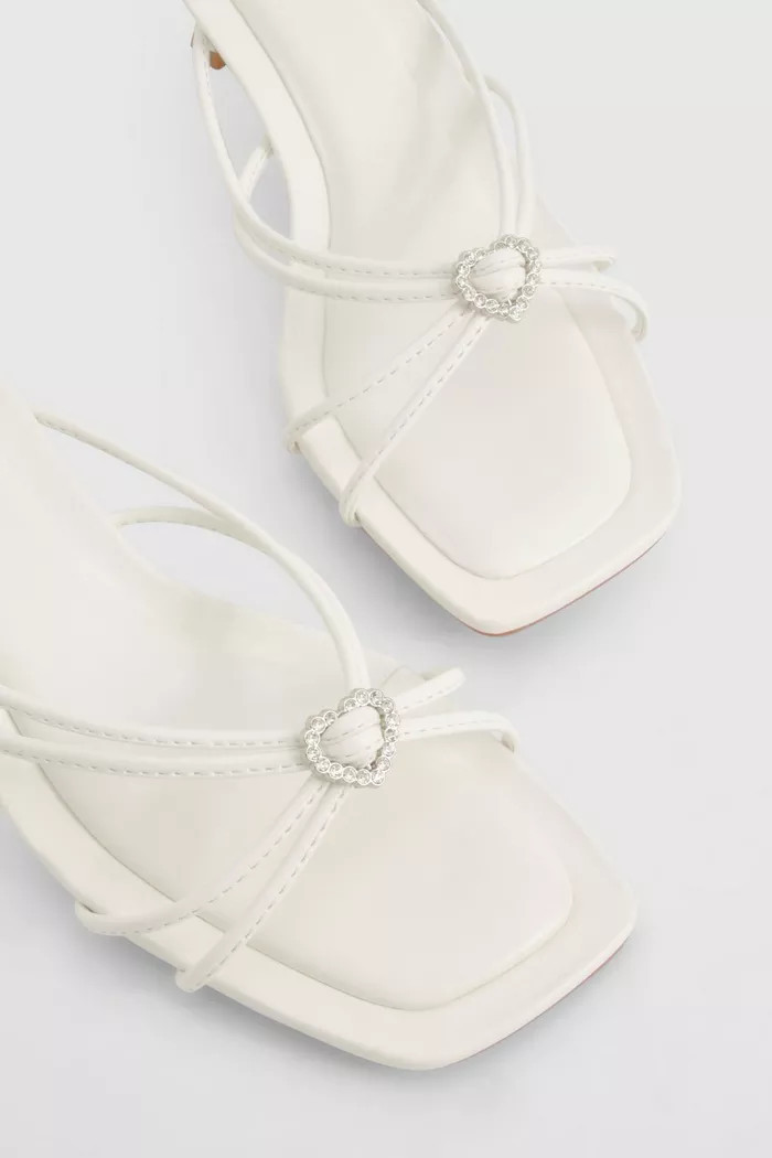 Heart Embellished Strappy Heel | boohoo (US & Canada)