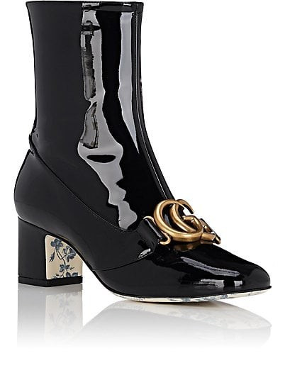 Gucci Embellished Patent Leather Ankle Boots | Barneys New York | Barneys New York (Global)