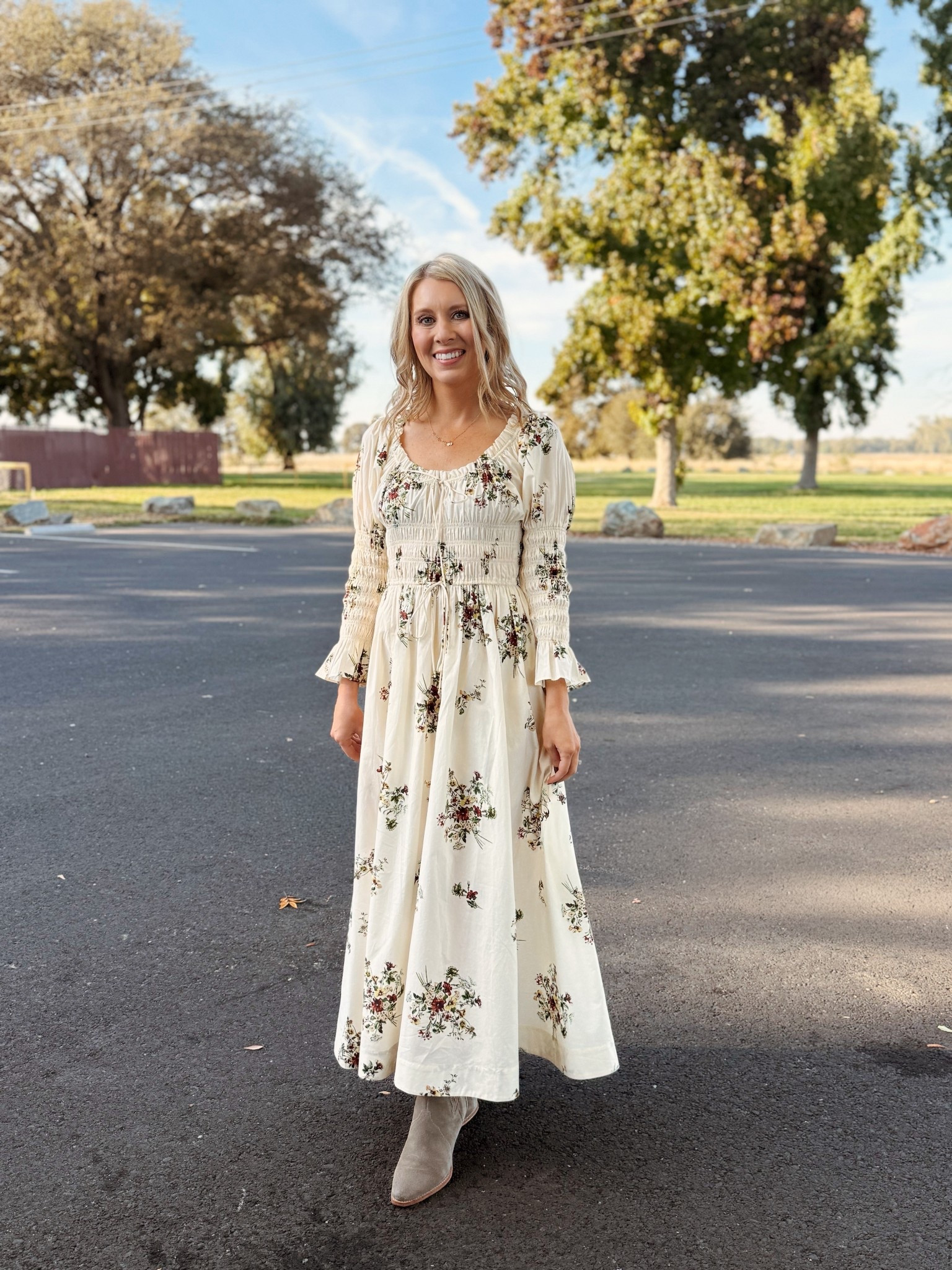 My dress for fall family photos this year 
My boots are old style/color Free People New Frontier Chelsea Boot. Linking similarr

#LTKPetite #LTKFamily