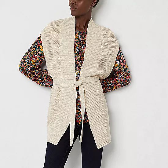 new!St. John's Bay Womens Long Sleeve Open Front Cardigan | JCPenney