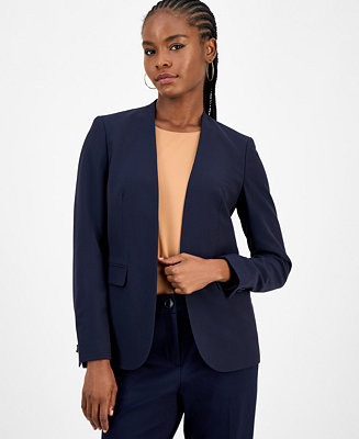Bar III Women's Bi-Stretch Collarless Open-Front Blazer, Created for Macy's - Macy's | Macy's