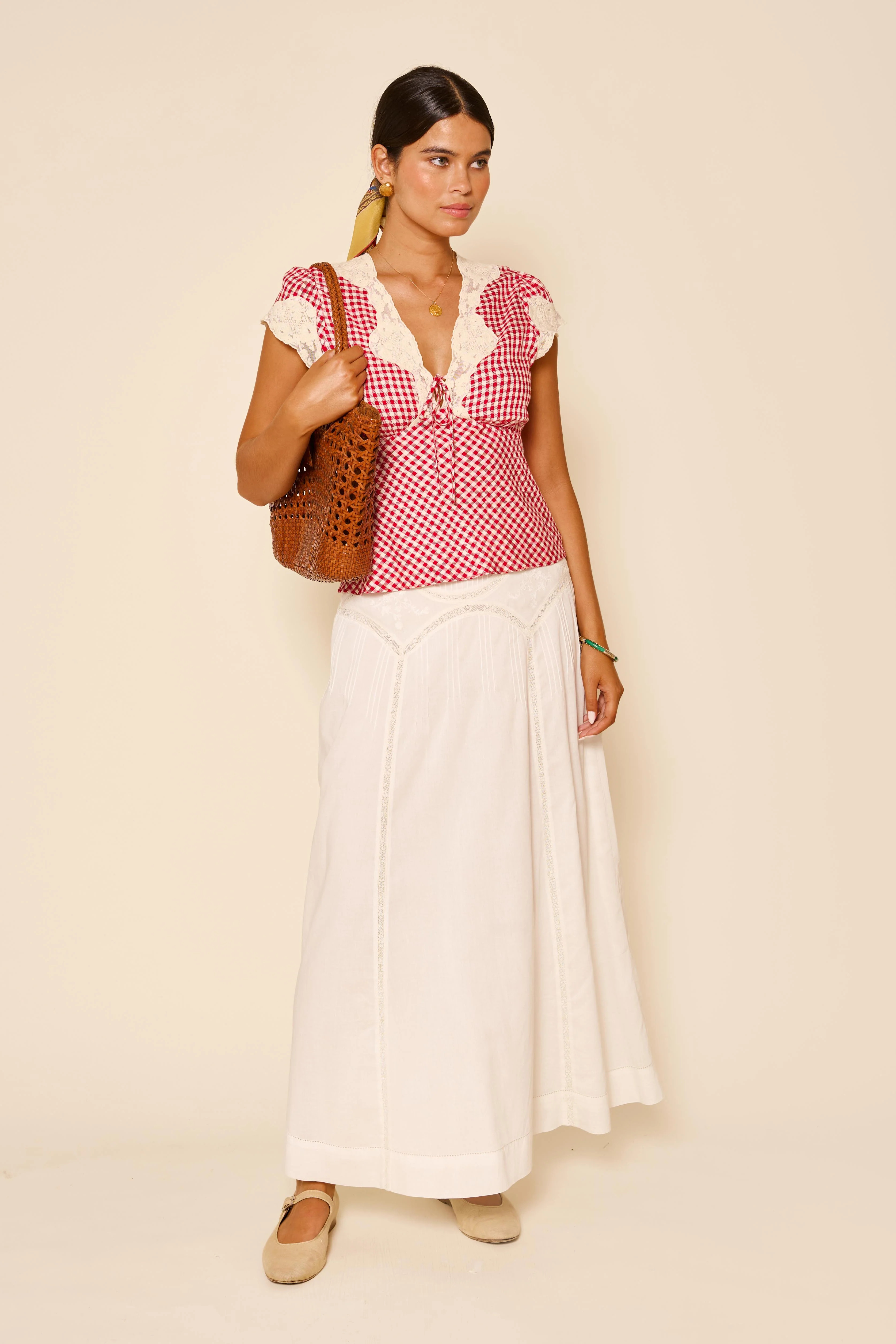 Vienne  -  Pansy Embroidery Ivory | Rixo