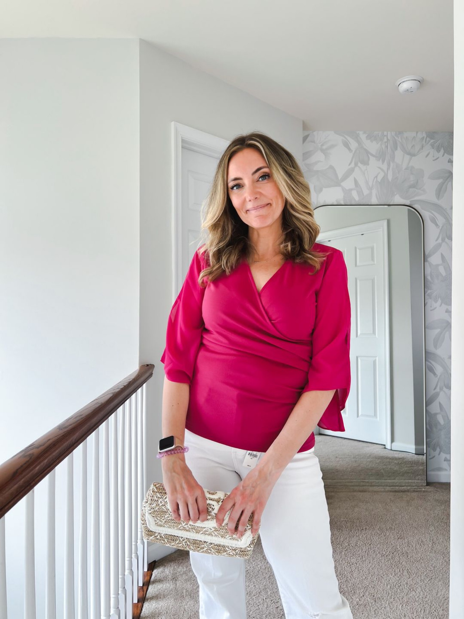 This blouse is perfect for the office! Not too low cut and I love the ruching detail around the waist! I'm wearing a size small and fit is TTS. If you like a little looser, size up.

Beach vacation
Wedding Guest
Spring fashion
Spring dresses
Vacation Outfits
Rug
Home Decor
Sneakers
Jeans
Bedroom
Maternity Outfit
Resort Wear
Nursery
Summer fashion
Summer swimsuits
Women’s swimwear
Body conscious swimwear
Affordable swimwear
Summer swimsuits
Summer fashion
2023 swim

#LTKSeasonal #LTKsalealert #LTKworkwear