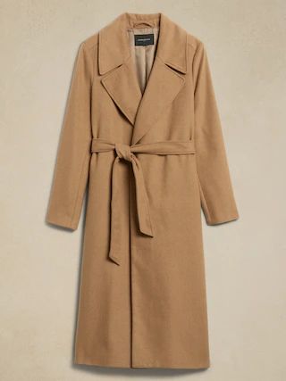 Tie-Waist Wrap Coat | Banana Republic Factory