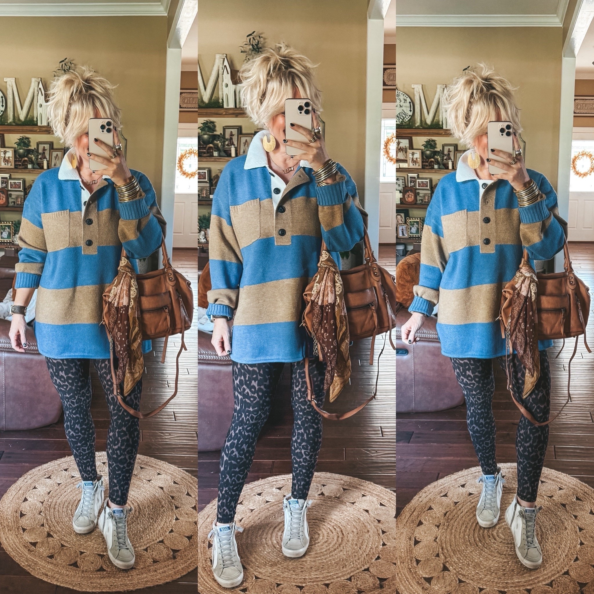 Cutest leopard leggings and they are on sale! I’m in a medium 
Love this soft sweater and the length is perfect for leggings. I’m on a medium
@Target @Aerie 
#falloutfit #leggings #leopardprint #leopardleggings #stripedsweater 

Target style, aerie, aerie leggings, striped sweater, tunic length sweater, fall outfit

#LTKOver40 #LTKootd #LTKgrwm
