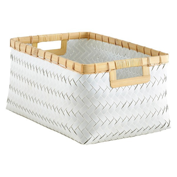 Small Hampton Bin White | The Container Store