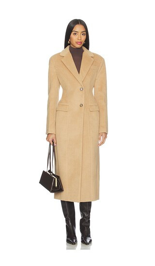Line & Dot Mellow Coat in Tan. - size M | Revolve Clothing (Global)