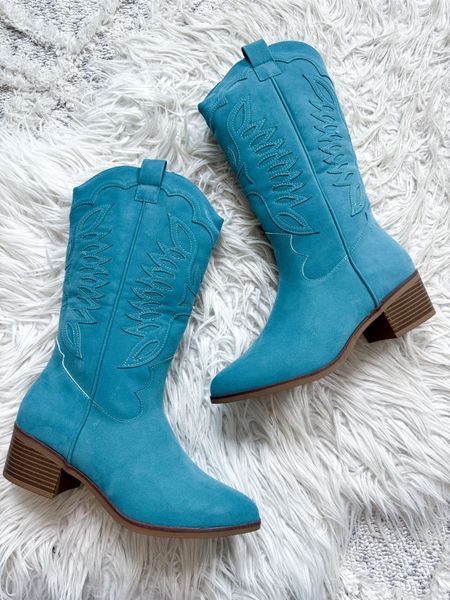 Turquoise cowboys boots, turquoise western boots, Walmart fashion, Walmart find, Walmart boots 

#LTKFestival #LTKshoecrush #LTKfindsunder50