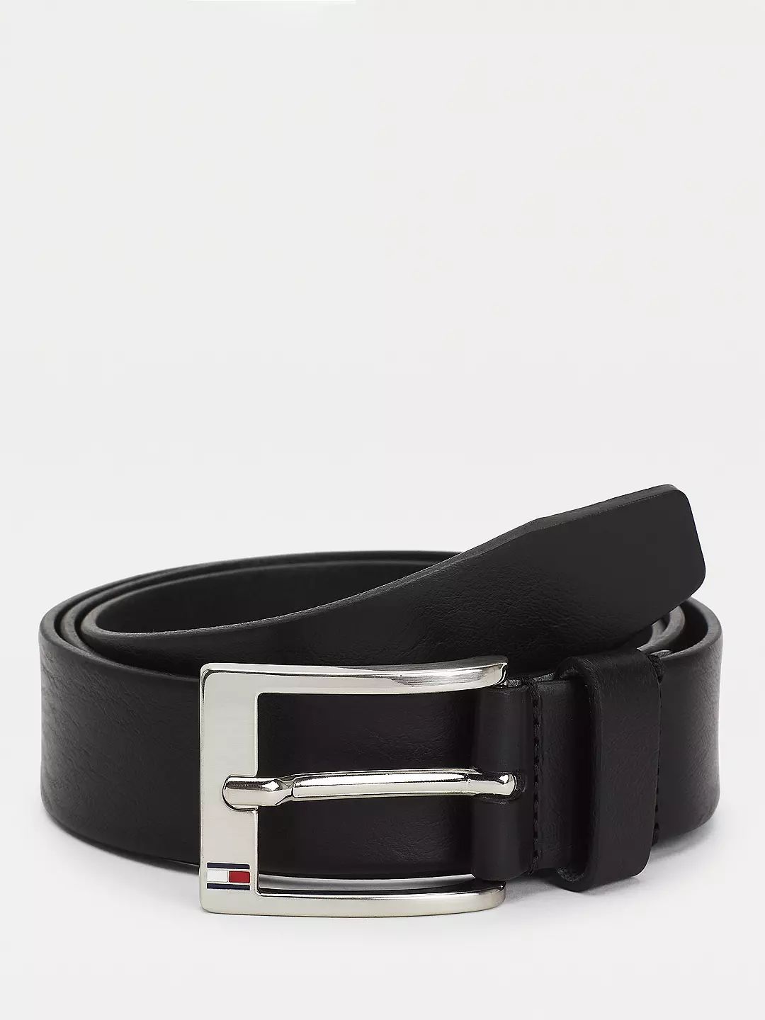 Tommy Hilfiger Leather Belt, Black | John Lewis (UK)
