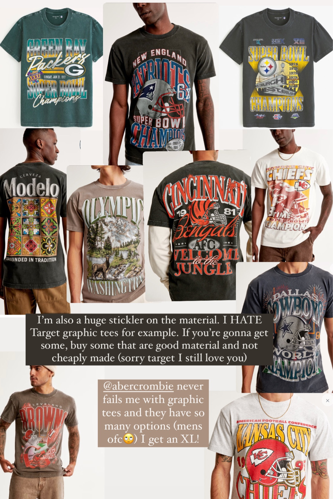 Best graphic tees. I get an xl in men’s! Abercrombie graphic tees. Relax outfit. Chill outfit.

#LTKfindsunder50 #LTKMostLoved #LTKmens