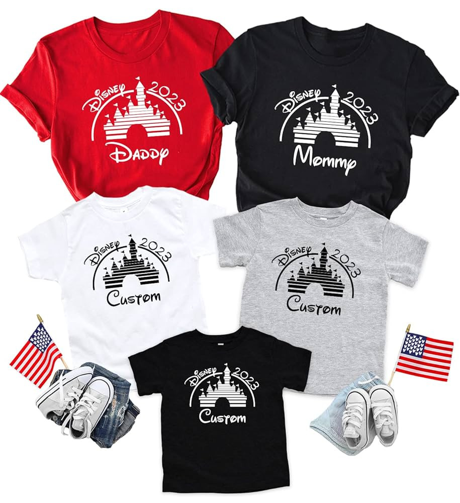 Disneyland Castle Family Trip 2023 Matching Shirts, Travel Custom Shirts, Family Matching Personaliz | Amazon (US)